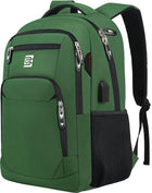 Slim Laptop Backpack - Water-Resistant, USB Charging, Anti-Theft Pocket