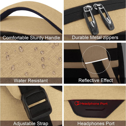Slim Laptop Backpack - Water-Resistant, USB Charging, Anti-Theft Pocket