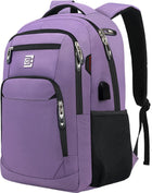 Slim Laptop Backpack - Water-Resistant, USB Charging, Anti-Theft Pocket