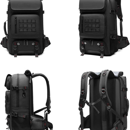 50L Waterproof Travel Backpack - USB Charging, Shoe Storage, Secure Zip