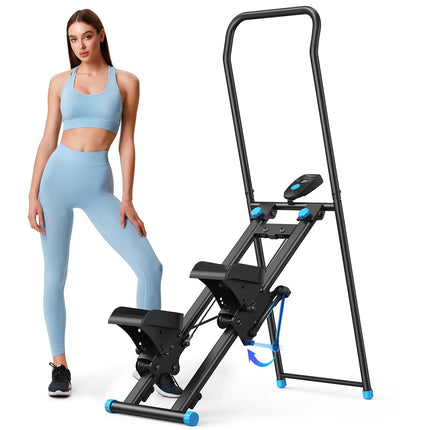 Vertical Climber Stepper Machine - Adjustable Resistance, LCD Display