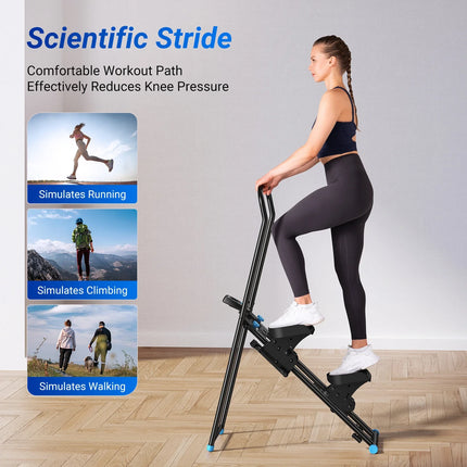 Vertical Climber Stepper Machine - Adjustable Resistance, LCD Display