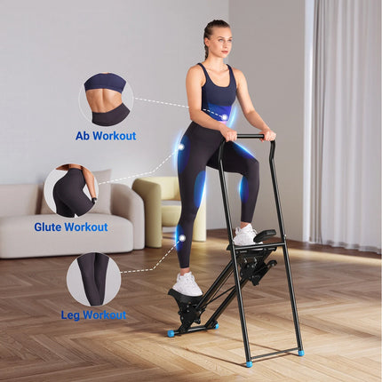 Vertical Climber Stepper Machine - Adjustable Resistance, LCD Display