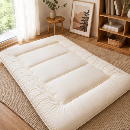 Japanese Floor Bed - 4 Inch Thick Foldable Tatami Futon Sleeping Mat
