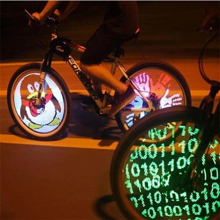 Bicycle Wheel Lights for Spokes - 30 RGB Patterns, Auto-On, IP65 Rated