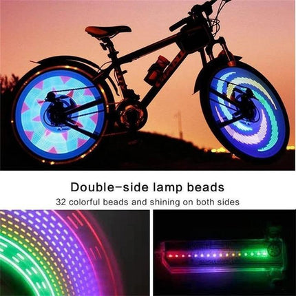 Bicycle Wheel Lights for Spokes - 30 RGB Patterns, Auto-On, IP65 Rated