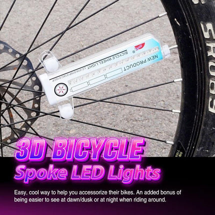 Bicycle Wheel Lights for Spokes - 30 RGB Patterns, Auto-On, IP65 Rated