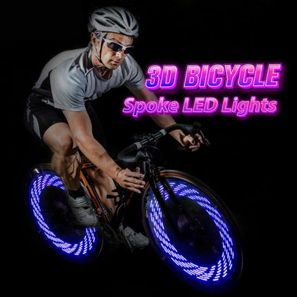 Bicycle Wheel Lights for Spokes - 30 RGB Patterns, Auto-On, IP65 Rated