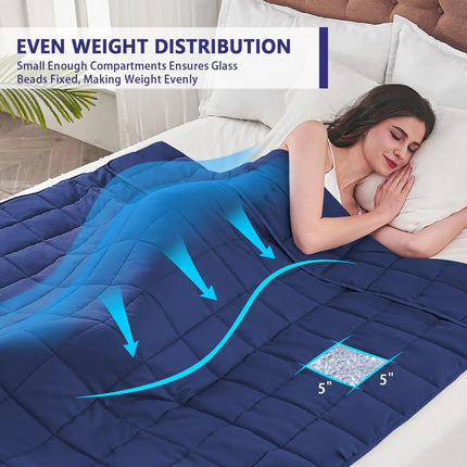 Weighted Cooling Blanket - Even Distribution, Breathable Comfort Layer