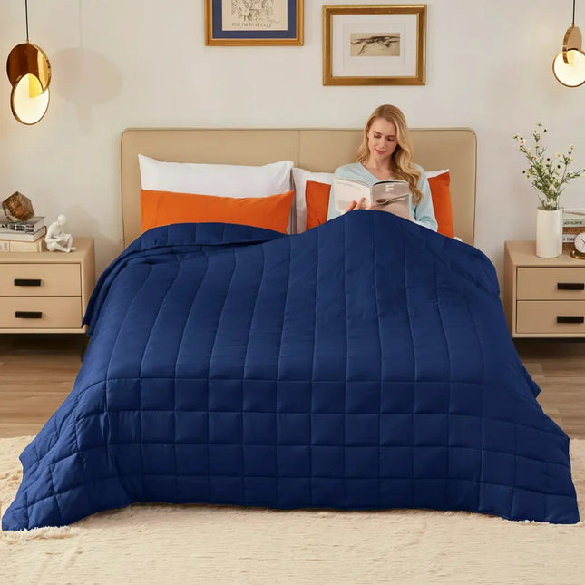 Weighted Cooling Blanket - Even Distribution, Breathable Comfort Layer
