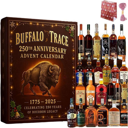 Whiskey Bourbon Advent Calendar - Mini Bottle Ornaments, No Real Alcohol