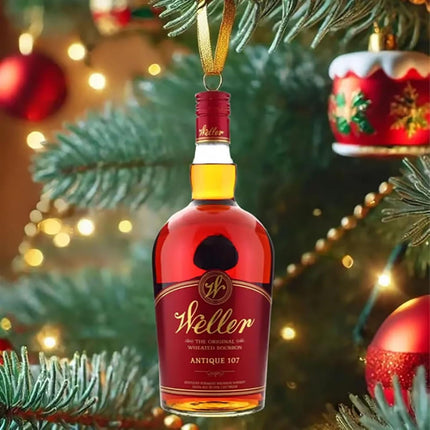 Whiskey Bourbon Advent Calendar - Mini Bottle Ornaments, No Real Alcohol