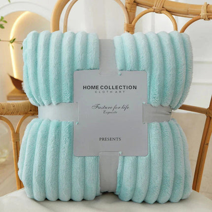 Blanket for Couch - Soft Flannel Fleece Throw, Striped Cozy Sofa Blanket
