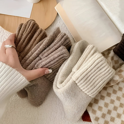 Thick Winter Socks - 6-Pair Pack, Ribbed Cuff, Fall and Cold Weather