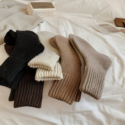Thick Winter Socks - 6-Pair Pack, Ribbed Cuff, Fall and Cold Weather