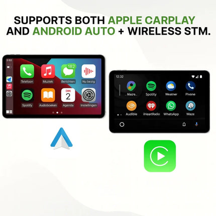Portable CarPlay Screen - Wireless Android Auto Touchscreen, Backup Cam