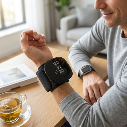Automatic Digital Blood Pressure Monitor - Wrist Cuff, USB Rechargeable