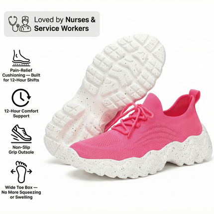 Women's Orthopedic Sock Sneakers for Heel & Plantar Fasciitis - All-Day Support