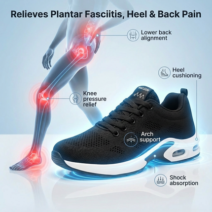 12-Hour Shift Women's Orthopedic Sneakers for Heel & Plantar Fasciitis