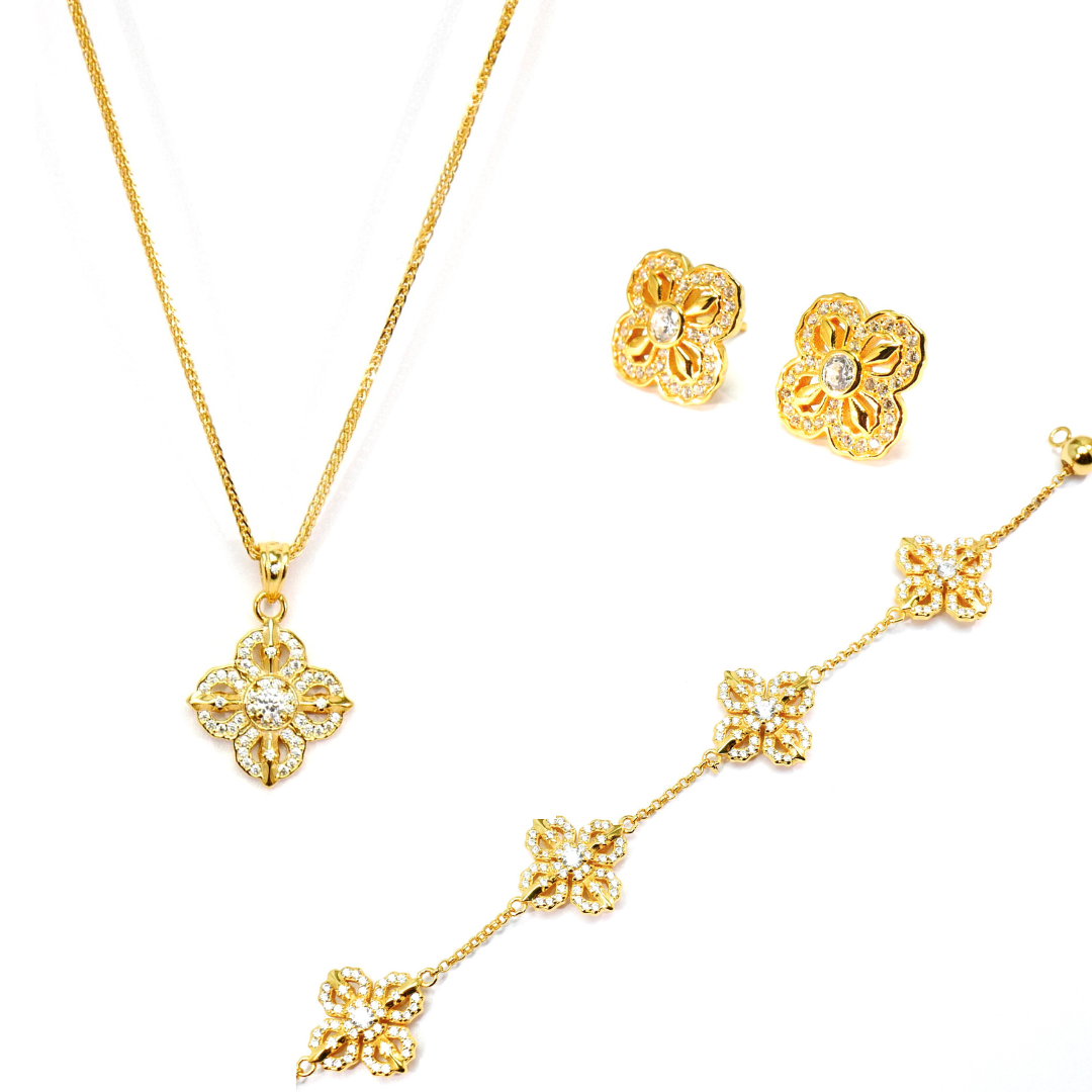 Apex Stud Earrings, Bracelet & Necklace