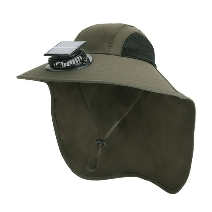 ManiChilly Wide Brim Solar Fan Sun Hat
