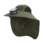 Wide Brim Solar Fan Sun Hat - UV Protection Hands-Free Cooling Cap