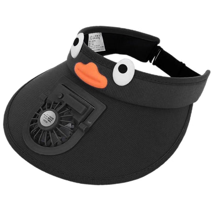 Kids Cooling Fan Visor Hat - UV-Blocking Sun Visor with Built-In Fan