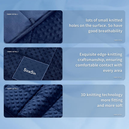 Cozy Comfort Dots Weighted Blanket - Cooling Microfiber Comfort Layer