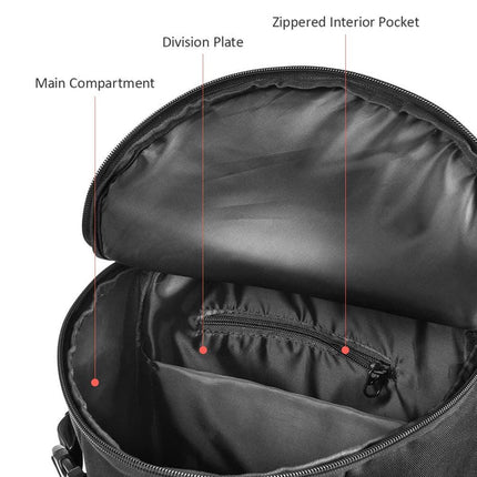 Fishing Tackle Backpack - Tackle Box Organizer with Rod Holders, Black