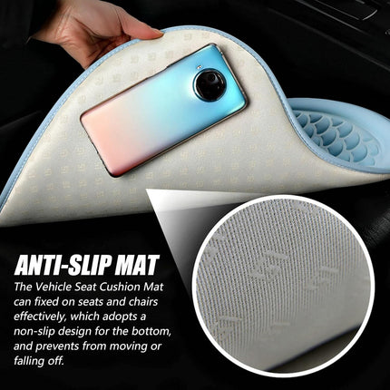 Cooling Gel Car Seat Cushion - Breathable Honeycomb Seat Support Pad