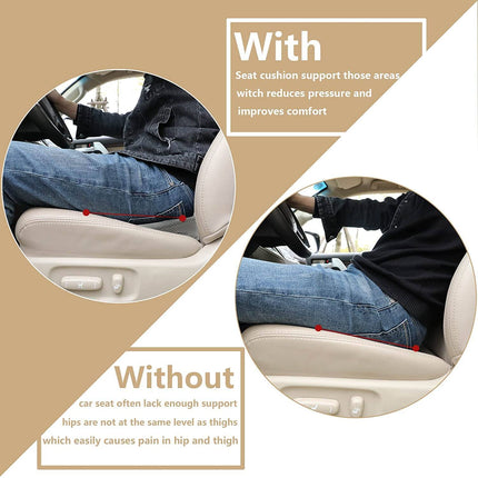 Car Seat Cushion for Shorter Drivers - Memory Foam Booster Seat Pads