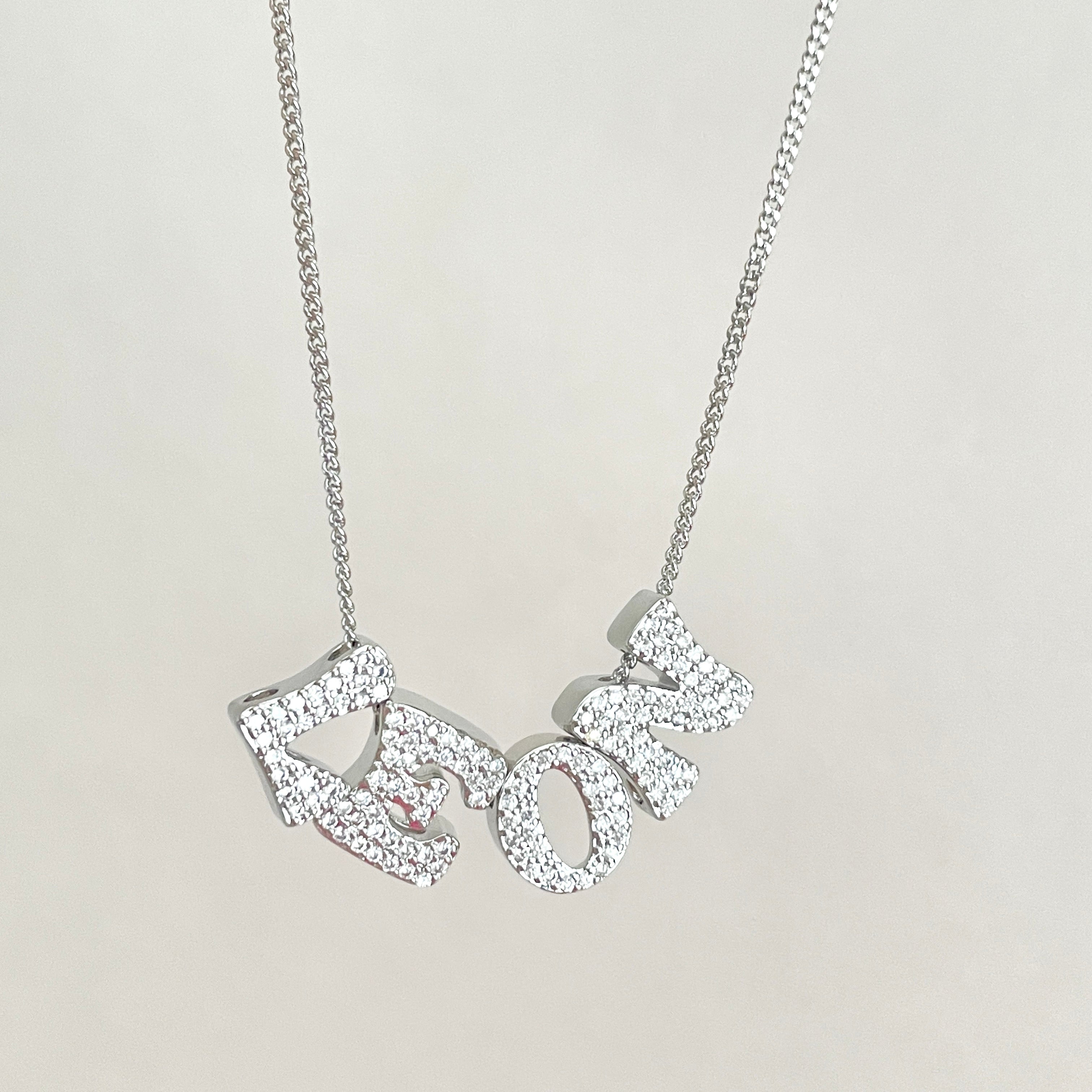 Custom statement letter necklace