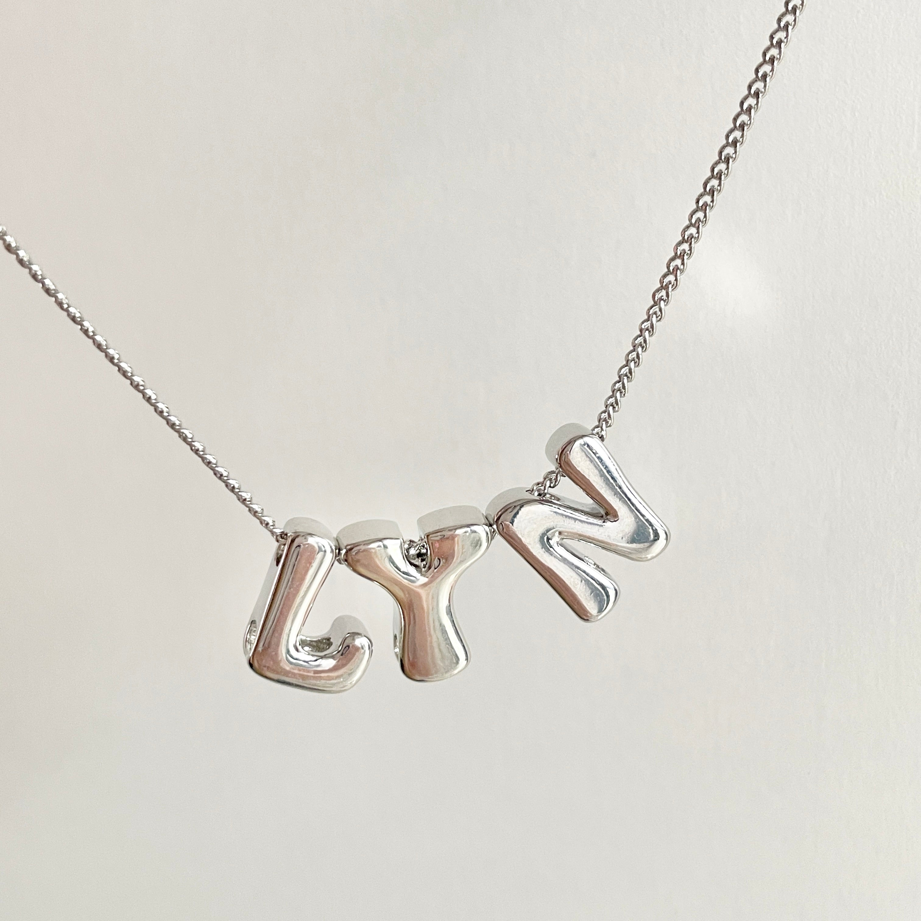 Custom statement letter necklace