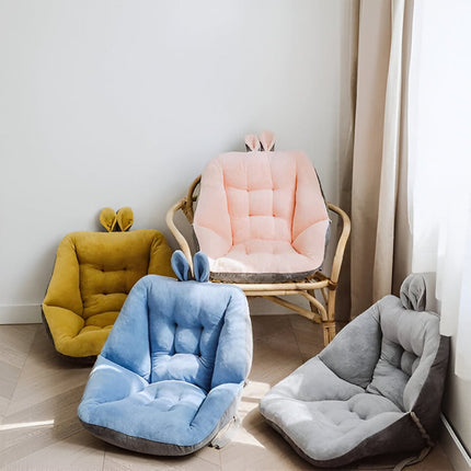 Tufted Velvet Chair Cushion - Removable Washable Cover, 7 Color Options