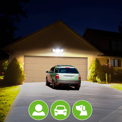Solar Flood Lights with Motion Sensor - Outdoor Security Lights, 3 Heads