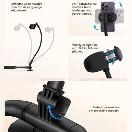 Adjustable Cell Phone Holder - Neck Phone Mount for Desk, Bed and Sofa