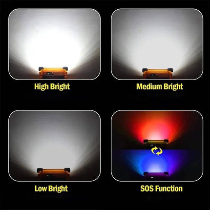 Solar Camping Lamp - Rechargeable Lantern with Power Bank, Magnets, Hook