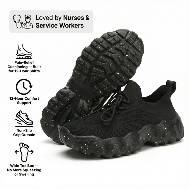 Women's Orthopedic Sock Sneakers for Heel & Plantar Fasciitis - All-Day Support
