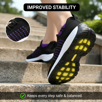 12-Hour Shift Women's Orthopedic Sock Sneakers for Heel & Plantar Fasciitis