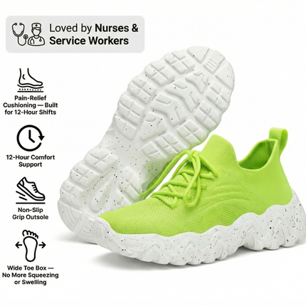Women's Orthopedic Sock Sneakers for Heel & Plantar Fasciitis - All-Day Support