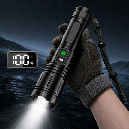 Rechargeable LED Flashlight - High Lumen, Zoom, 5-Mode Outdoor Light