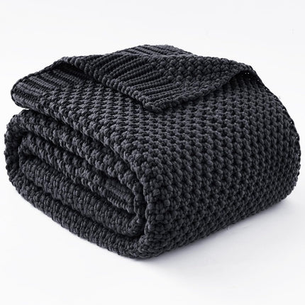 Cozy Comfort Knitted Weighted Blanket - Breathable Cooling Microfiber