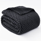 Cozy Comfort Knitted Weighted Blanket - Breathable Cooling Microfiber