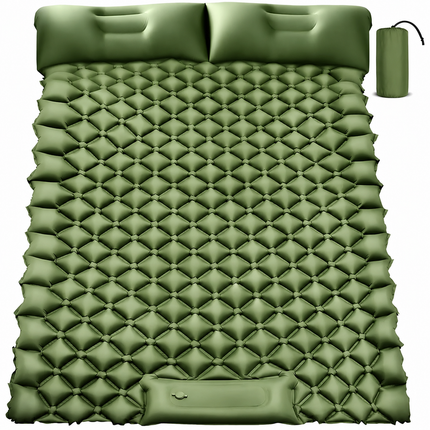 Ultralight Inflatable Sleeping Pad - TPU Coated, Double Wide, Packable