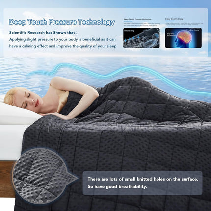 Cozy Comfort Dots Weighted Blanket - Cooling Microfiber Comfort Layer