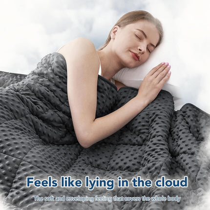 Cozy Comfort Dots Weighted Blanket - Cooling Microfiber Comfort Layer