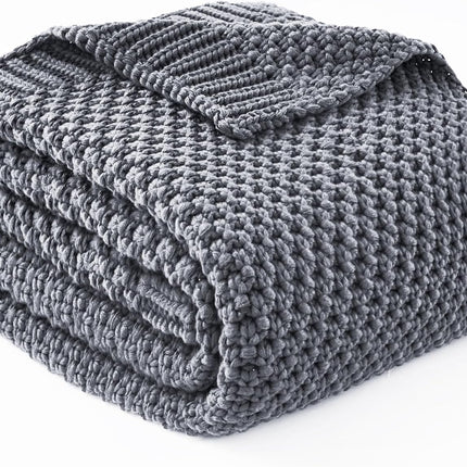 Cozy Comfort Knitted Weighted Blanket - Breathable Cooling Microfiber