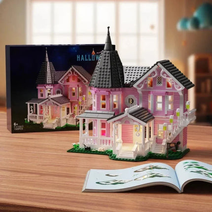 Halloween Building Block Set - 1,349-Piece LED Light-Up Display Build