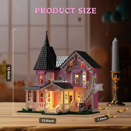 Halloween Building Block Set - 1,349-Piece LED Light-Up Display Build