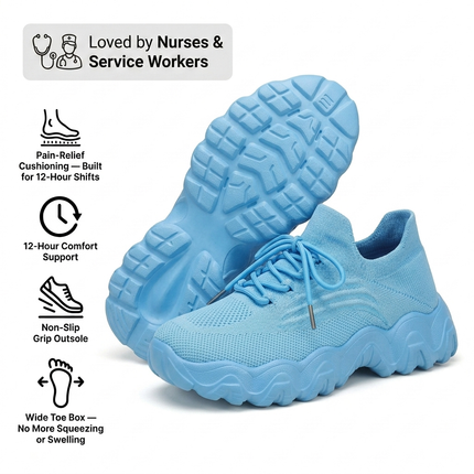 Women's Orthopedic Sock Sneakers for Heel & Plantar Fasciitis - All-Day Support